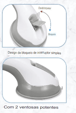 KIT COM 2 Barra de apoio - Suporte Fácil com Frete Grátis
