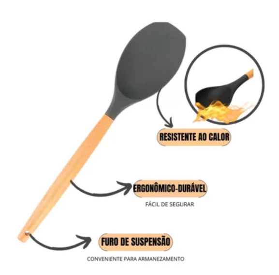 Kit Utensílios de Cozinha Luxo (COM 19 PEÇAS)