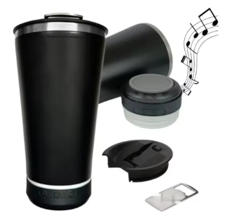 Copo Play - Copo Térmico com Caixa de Som Bluetooth