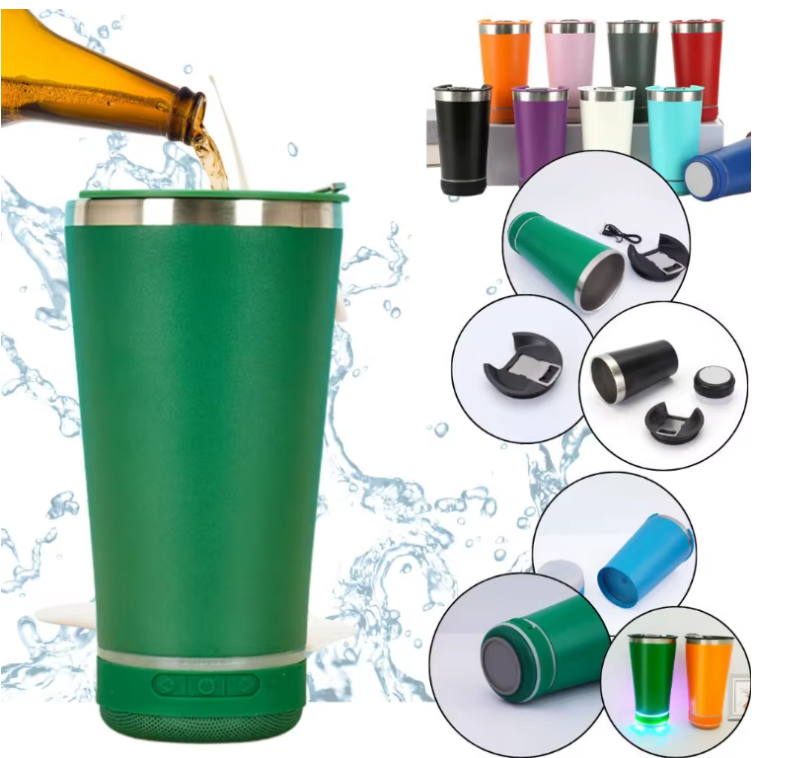 Copo Play - Copo Térmico com Caixa de Som Bluetooth