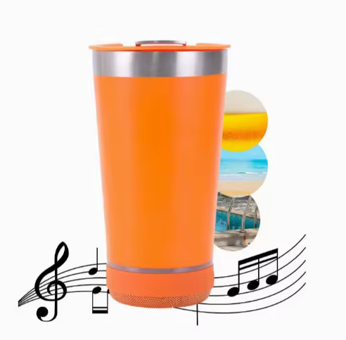 Copo Play - Copo Térmico com Caixa de Som Bluetooth