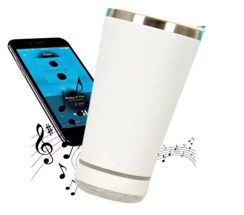 Copo Play - Copo Térmico com Caixa de Som Bluetooth