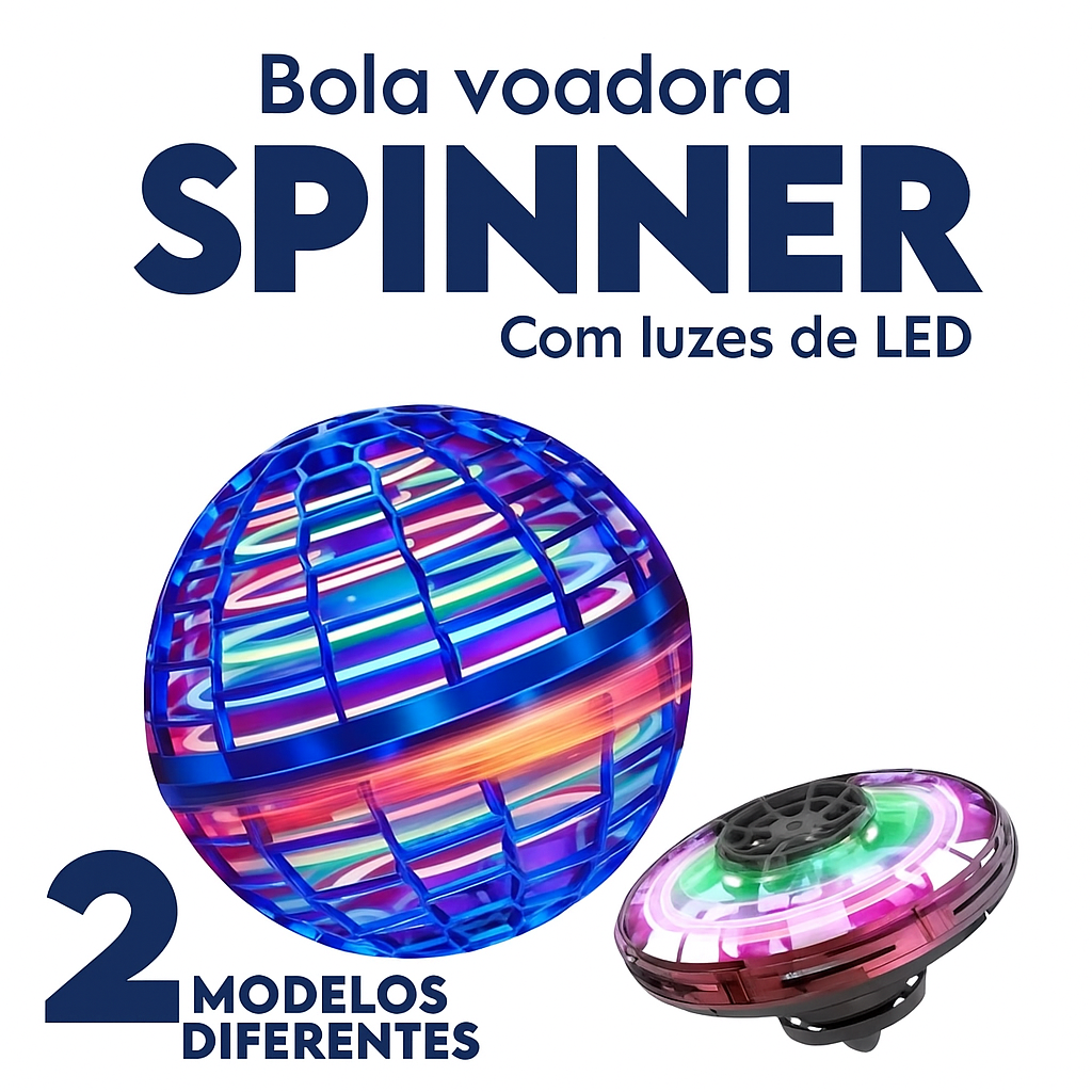 Bola Voadora Spinner Com Luz de LED