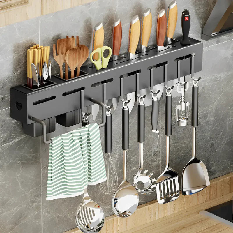 Suporte de Aço Inox Pro para Armazenamento de Utensílios