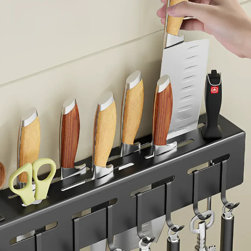 Suporte de Aço Inox Pro para Armazenamento de Utensílios