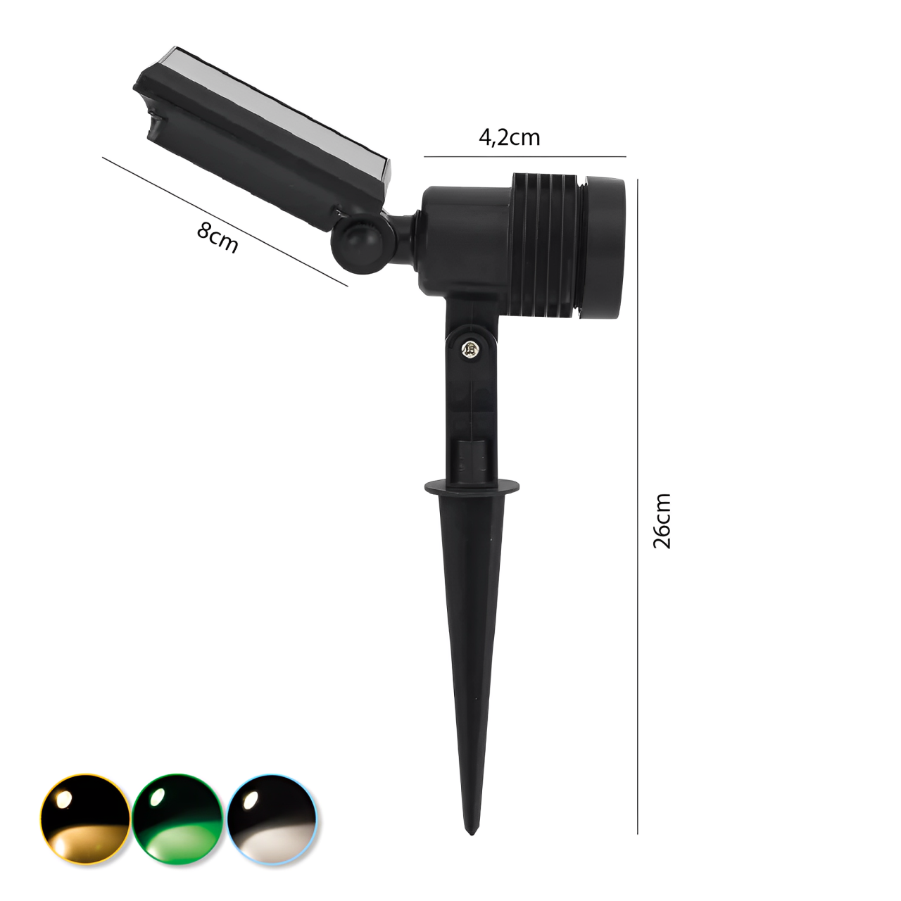 Luminária Espeto Jardim Solar LED