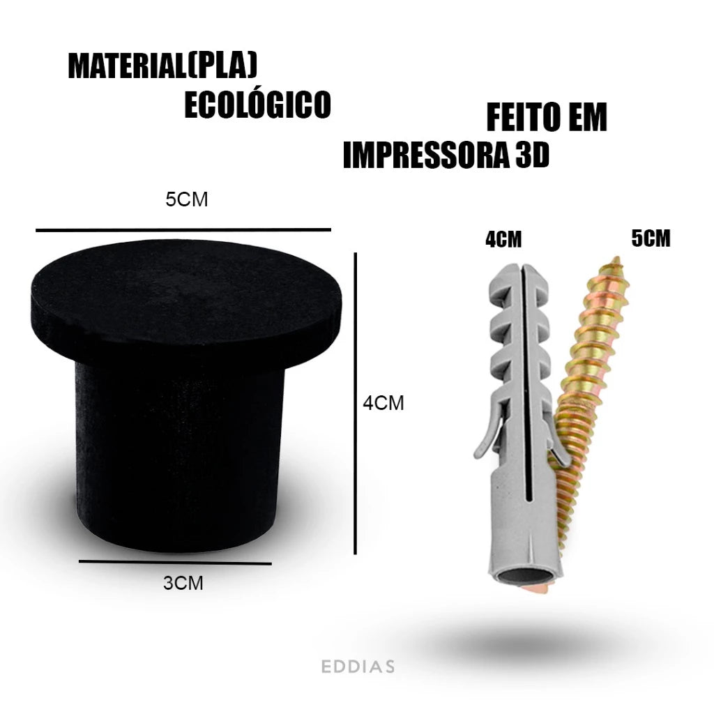 Espelho Adnet Redondo 30cm Com Alça + Suporte e Pendurador