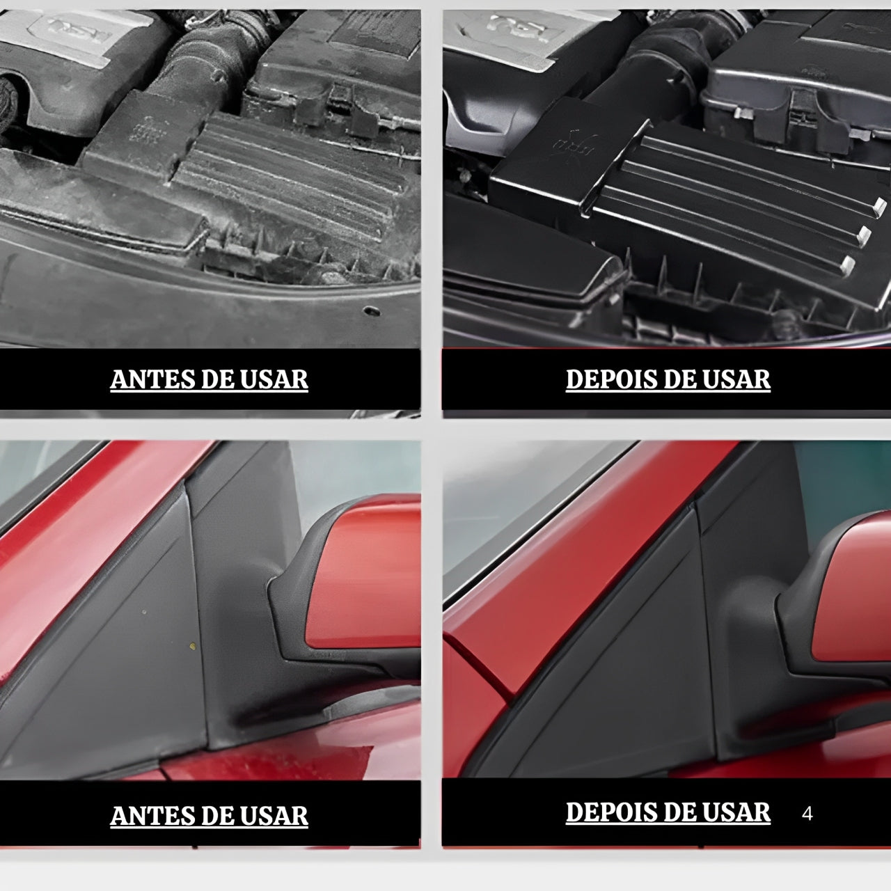 Kit com 3 Ceras Revitalizadora de Plásticos NewPower Renova Parachoque