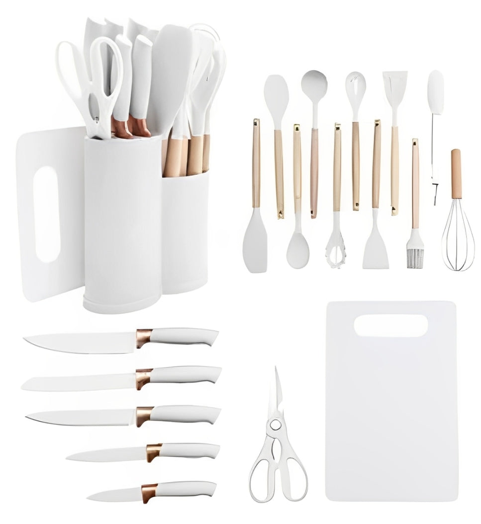 Kit Utensílios de Cozinha Luxo (COM 19 PEÇAS)
