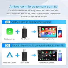 Adaptador Carplay e Android Auto Smart Pro