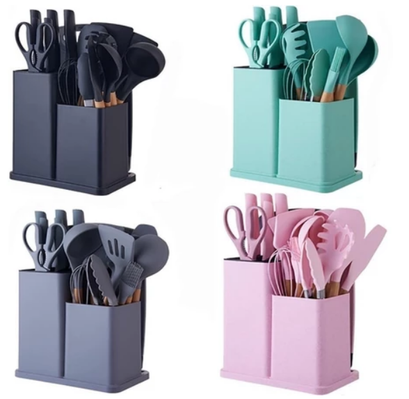 Kit Utensílios de Cozinha Luxo (COM 19 PEÇAS)