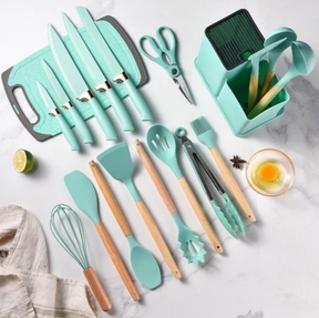 Kit Utensílios de Cozinha Luxo (COM 19 PEÇAS)