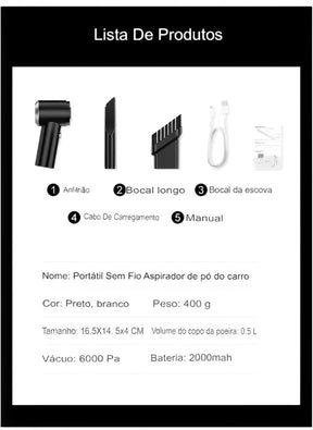 Powerclean Mini Vacuum - Aspirador de Pó + Frete Grátis