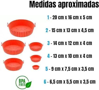 6 Kit AirFryer Air Fryer de Silicone