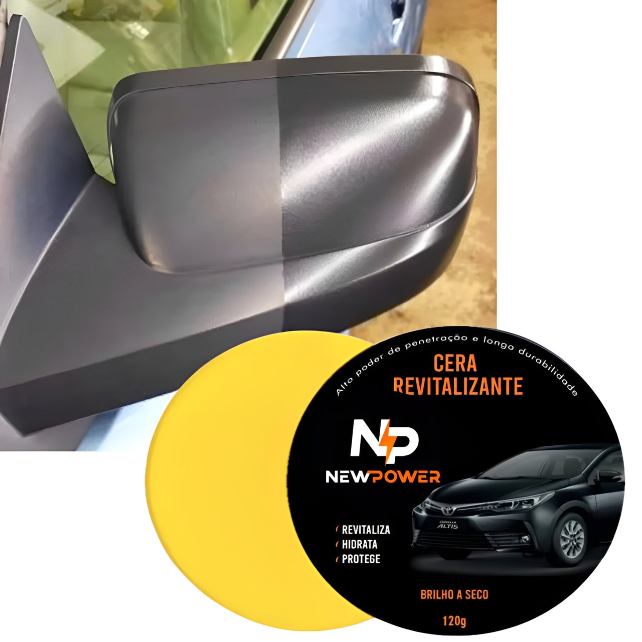 Kit com 3 Ceras Revitalizadora de Plásticos NewPower Renova Parachoque