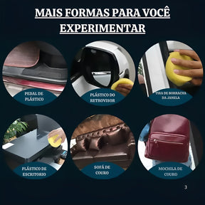 Kit com 3 Ceras Revitalizadora de Plásticos NewPower Renova Parachoque